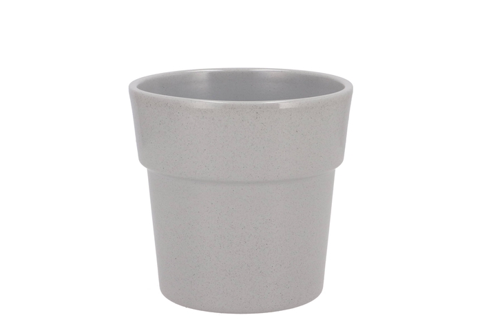 Ceramic Orchid Pot Grey Stone 13cm