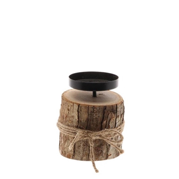 <h4>Homedeco Kandelaar Log d10*13cm</h4>