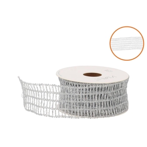 Ribbon Gritta Zilver 10mx42mm