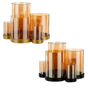 Homedeco Kaarshouder Glas d23*17cm
