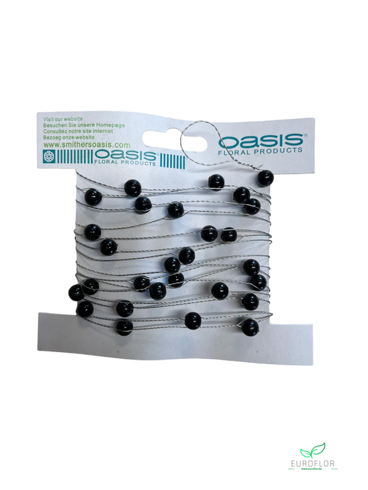OASIS PEARLS ON WIRE BLACK 3M