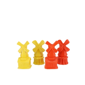 Holland Yellow/orange Vase Mill Ass 9x8x18cm