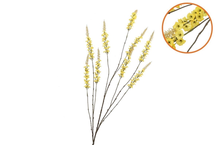 Silk Campanula Yellow Single Stem 146cm Nm