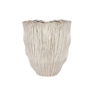 Lima White Vase Oval Double 30x17x36cm Nm