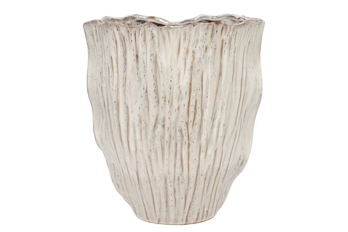 <h4>Lima White Vase Oval Double 30x17x36cm Nm</h4>