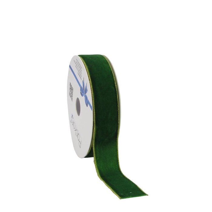 <h4>Christmas Ribbon Velvet lurex 25mm 10m</h4>