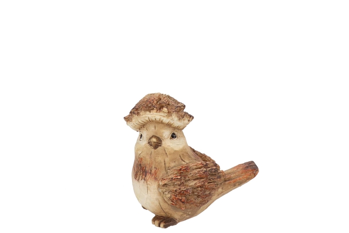 Wonderland Brown Bird 10x8x10cm