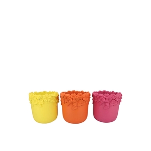 Gigi Dutch Orange Mix Flower Pot Ass 16x16x13cm