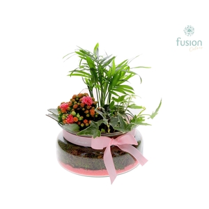 Glas Schaal Love met Arrangement