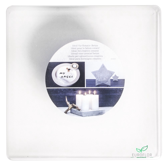 GIETVORM VIERKANT MIDDEL 18,5X18,5CM (3,5CM DIEP)