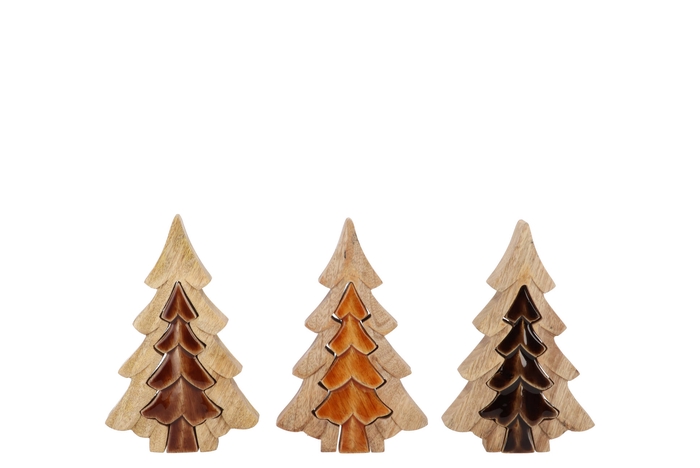 Pine Tree 3d Woods Brown 15x10x3cm