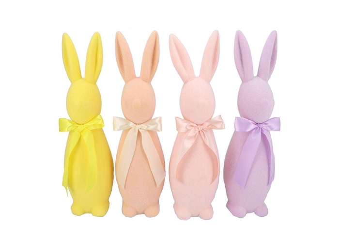 <h4>Easter Flock Dreamy Pastel Bunny Bow Ass 14x14x42cm</h4>