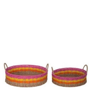 Homedeco Happy tray S/2 d33*9cm