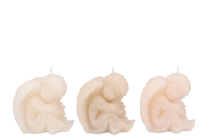Candle Frosty X-mas Angel Cozy Sand Mix 10x10x11cm