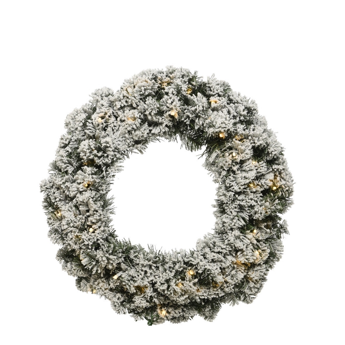 Kerst LED krans snow 35cm
