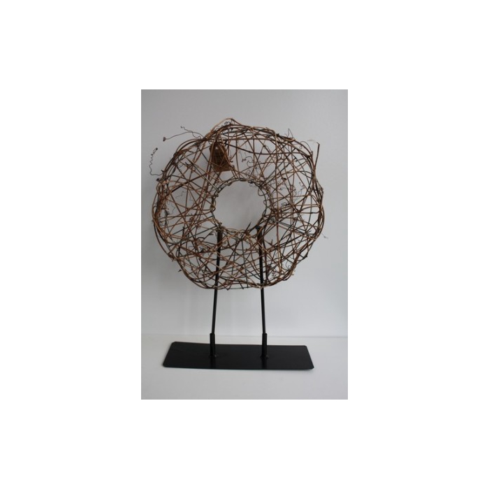 <h4>SCHIJF BRUIN OP VOET 30CM *opruiming*</h4>