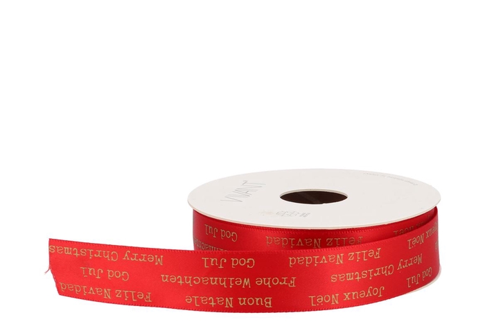 Ribbon Festive Red 15mx25mm