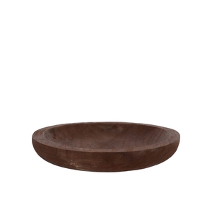 Woody Dark Natural Brown Plate 35x35x6cm