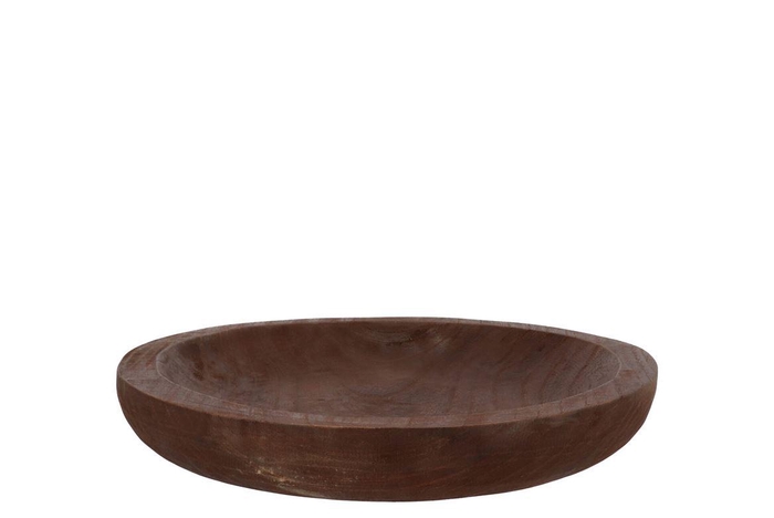 <h4>Woody Dark Natural Brown Plate 35x35x6cm</h4>