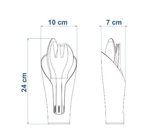 KIT UTENSILIOS P/VASO COCOON MARROM