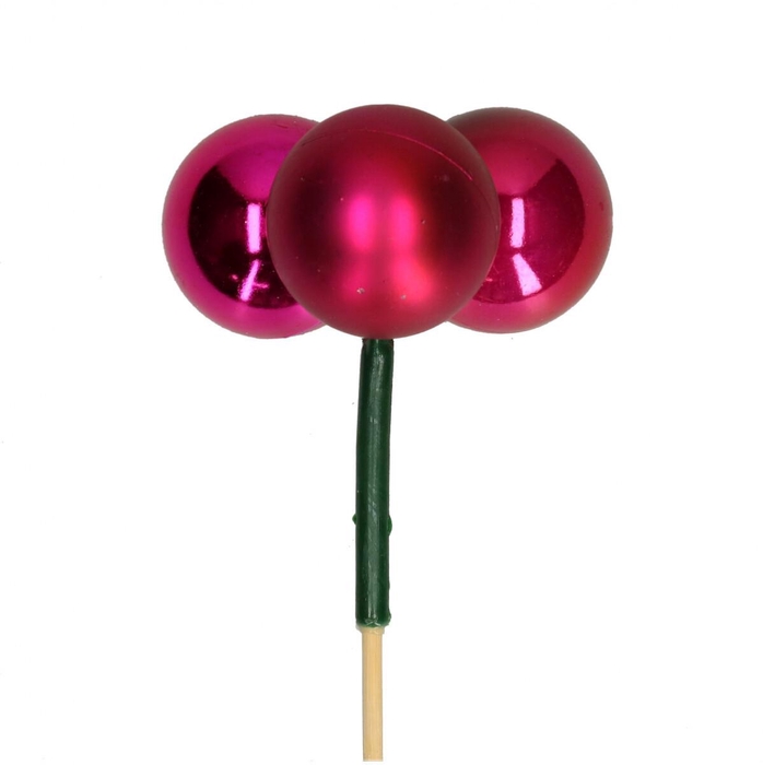 <h4>Kerst bijsteker 50cm Kerstbal trio 4cm mix</h4>