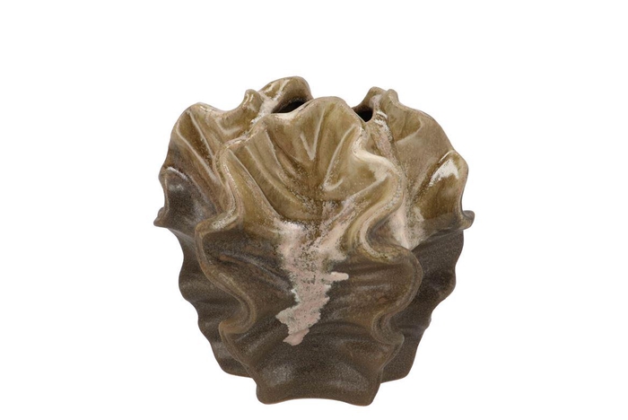 <h4>Dion Brown Vase 17x17x16cm</h4>