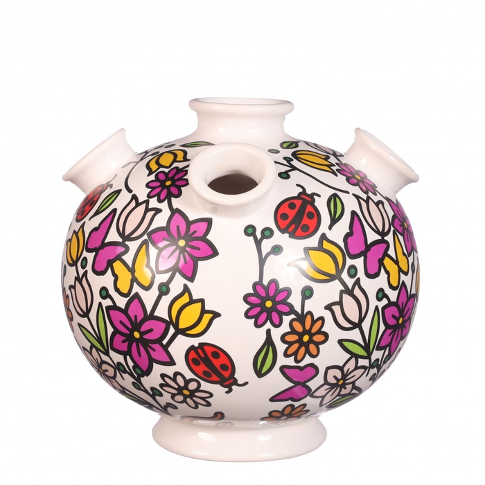 <h4>Ceramics Exclusive Tulip vase doodle d18*17.5cm</h4>