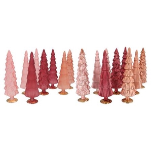 Twinkle Sweets Pink Mix Glass Tree Matt Ass 9x35cm