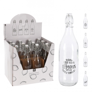 Glas Fles Lemonade d02/8.5*31.5cm