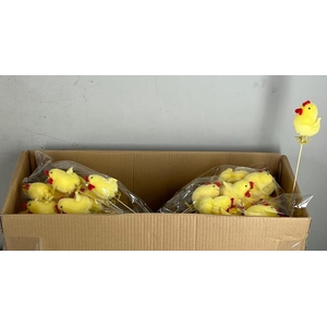 Stick Chicken Fabric 6cm Yel.