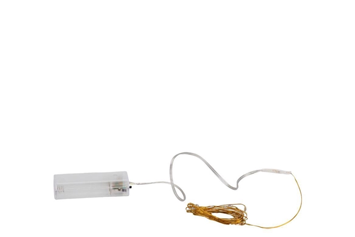 <h4>Led Shine Light Chain 20led Timer Excl. Battery 95+10cm Gold</h4>