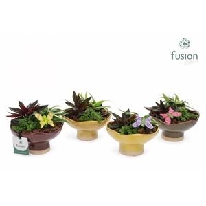 Keramiek schaal Medium met Voorjaar arrangement