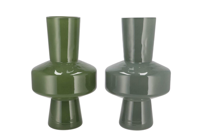 <h4>Beau Summer Green Vase Tall Ass 18x18x31cm</h4>