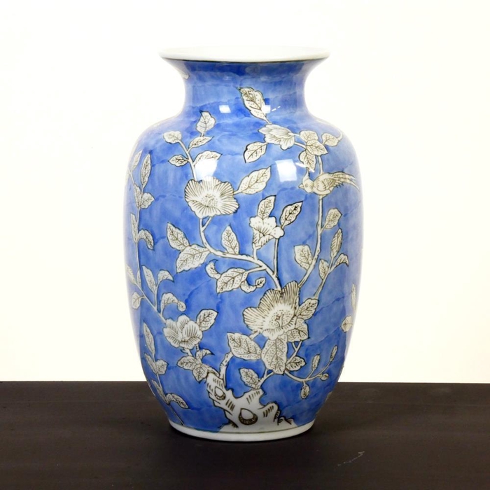 <h4>Porcelain vase H18cm blue</h4>