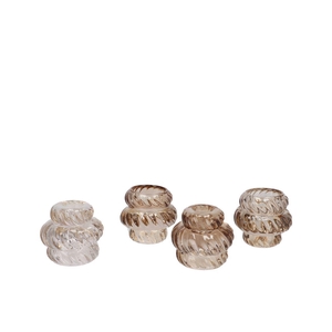 Bicolore Natural Candle H Twisted Clear Ass 8x7cm