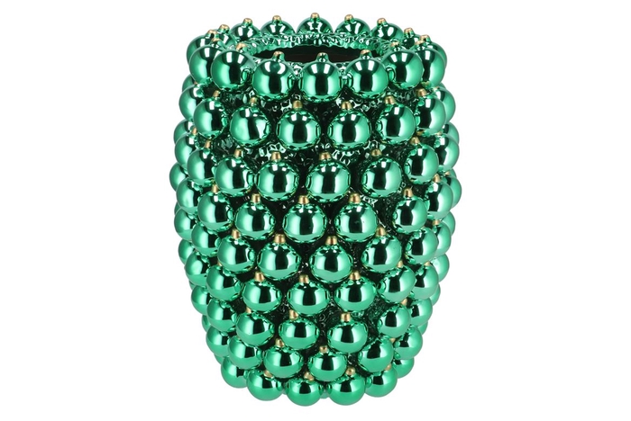 <h4>Christmasball Green Vase 30x30x39cm Nm</h4>