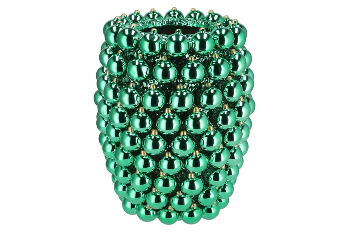 <h4>Christmasball Green Vase 30x30x39cm</h4>