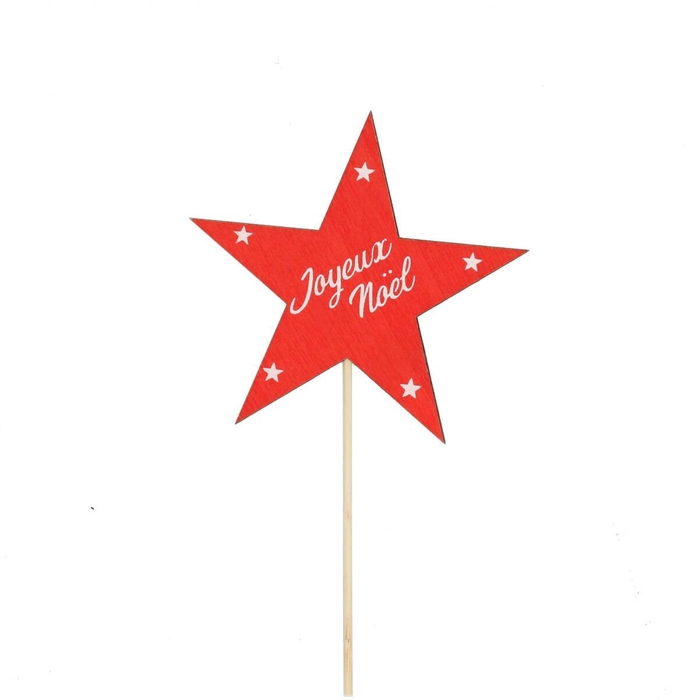 <h4>Christmas sticks 50cm Star Joyeux Noël 9cm</h4>