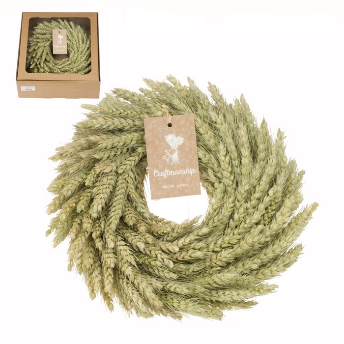 <h4>Wreath 30cm tarwe natural</h4>