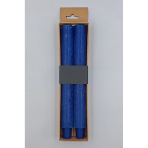 DF11-731278800 - Set/2 Dinner candle Lucian d3xh25 rustic d.blue