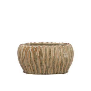 Finn Scottish Green Structure Bowl Oval 19x11x11cm