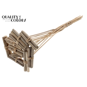 Jute Stick Posy on stem Natural