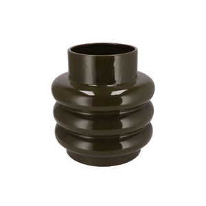 Oxford Olive Green Vase Bubble 29x29x30cm