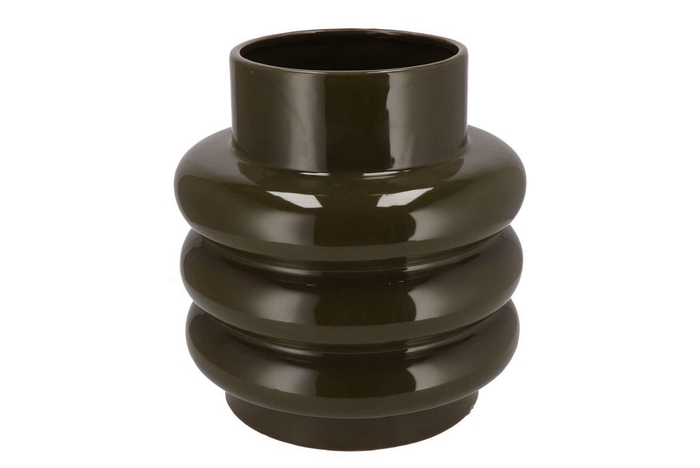 <h4>Oxford Olive Green Vase Bubble 29x29x30cm</h4>