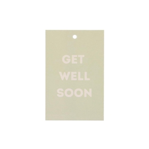 Gift Bouquet Card Get Well Soon Green 6x9cm P/25