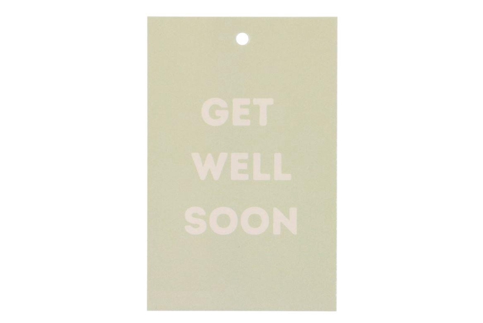 <h4>Gift Bouquet Card Get Well Soon Green 6x9cm P/25</h4>