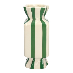 DF03-666582400 - Vase Candy 10x10x25 green/white