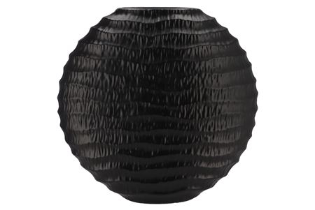 <h4>Inga Jada Black Oval Vase Wave 51x17x50cm</h4>