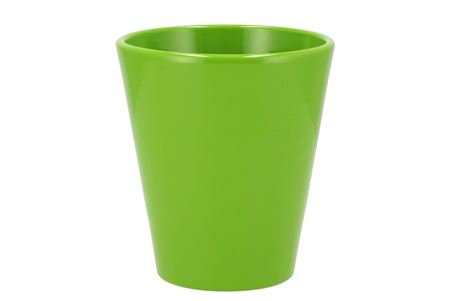 <h4>Ceramic Shiny Green Pot Orchid 15cm</h4>