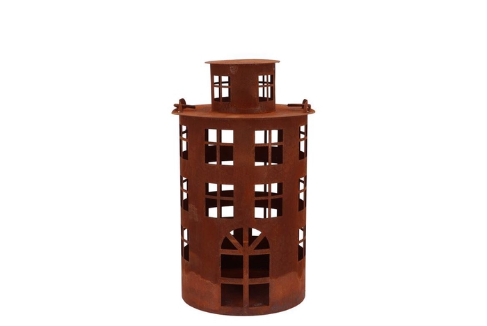 <h4>Rusty Scottish Brown Xmas Latern 14x23cm</h4>